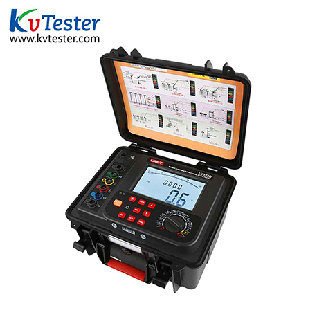 Double-clamp grounding resistance tester